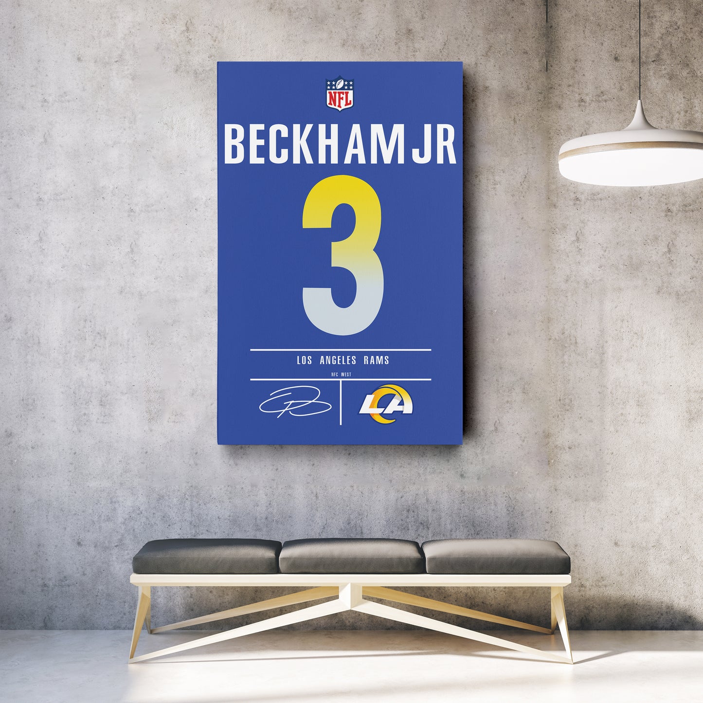 Odell Beckham Jr. Rams Jersey Canvas Print | Wall Art Decor