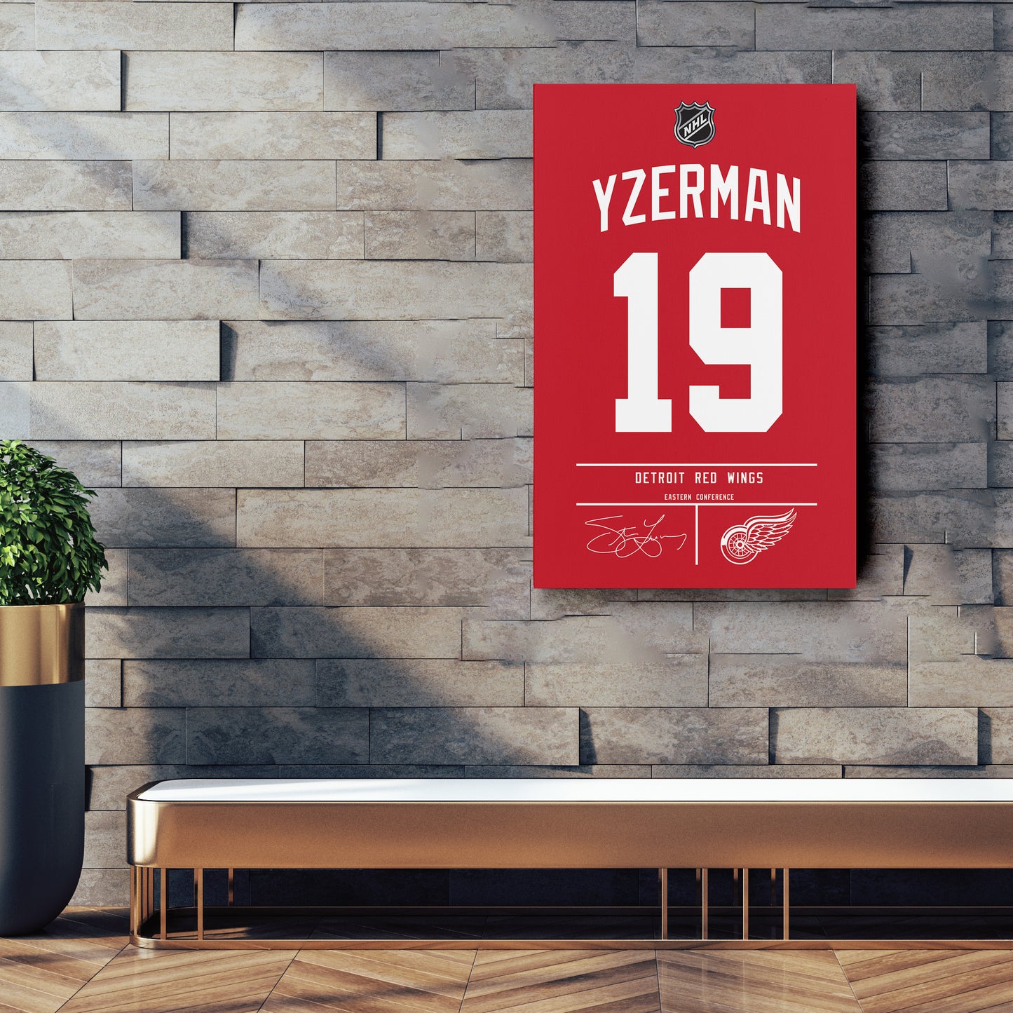 Steve Yzerman Red Wings Jersey Canvas Print | Wall Art Decor
