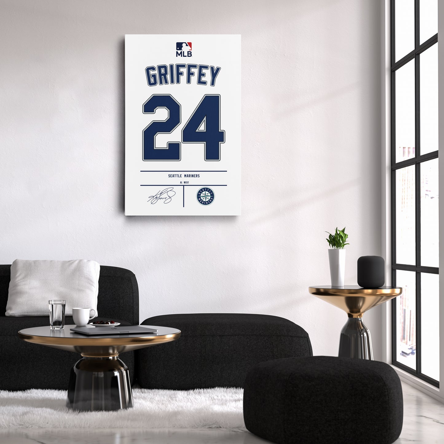 Ken Griffey Jr. Mariners Jersey Canvas Print | Wall Art Decor