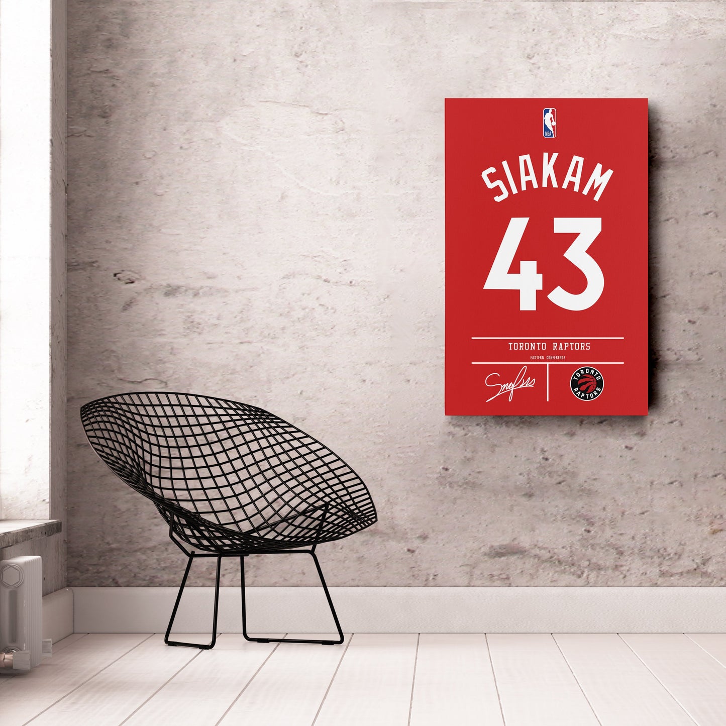 Pascal Siakam Raptors Jersey Canvas Print | Wall Art Decor
