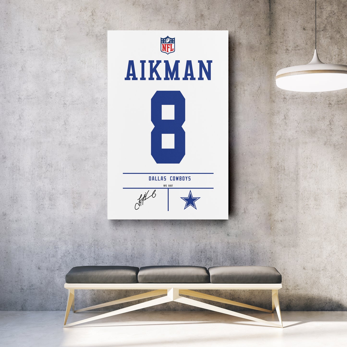Troy Aikman Cowboys Jersey Canvas Print | Wall Art Decor