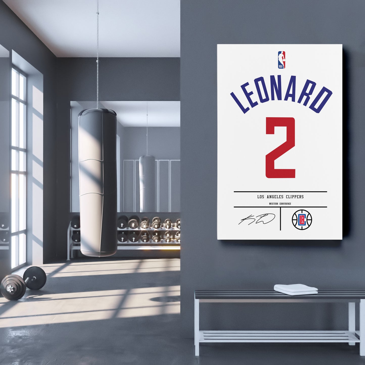Kawhi Leonard Clippers Jersey Canvas Print | Wall Art Decor