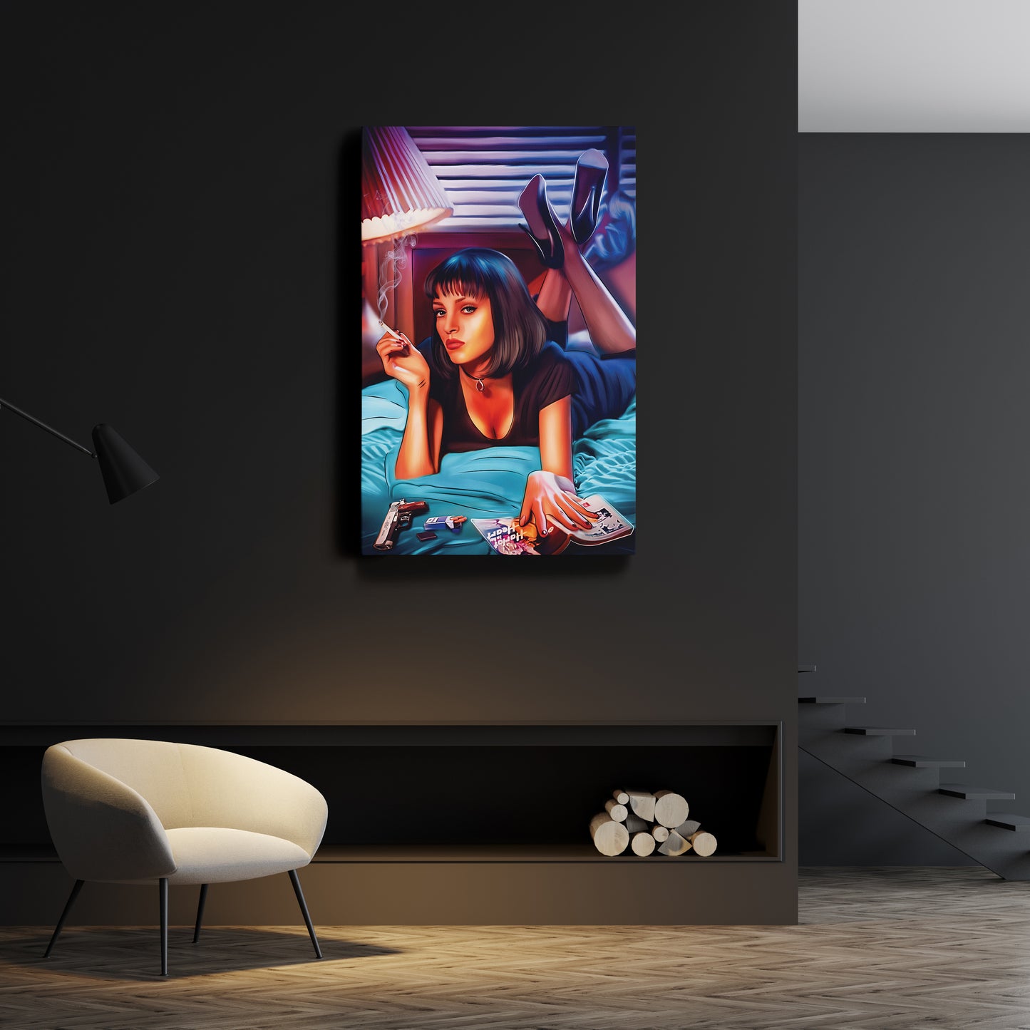 Mia Wallace Canvas Print | Pulp Fiction Cult Movie Wall Art
