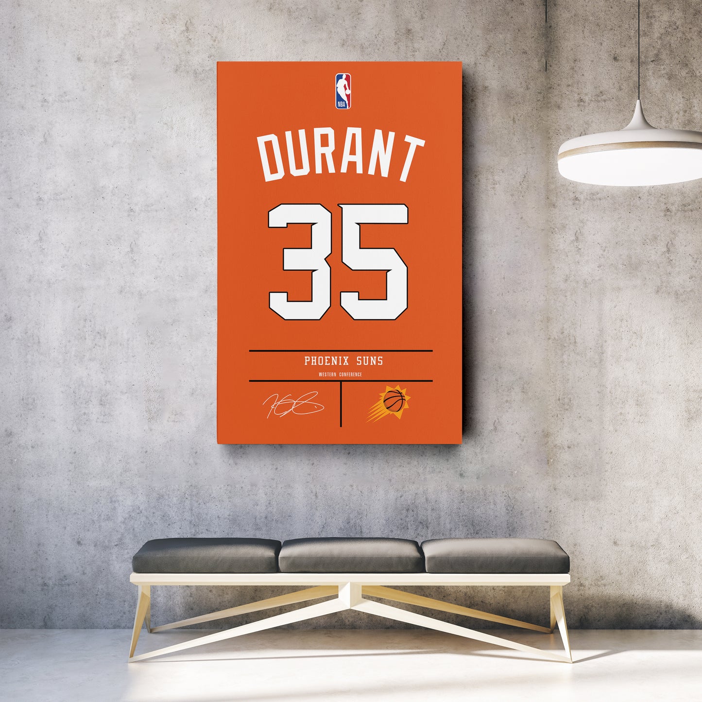 Kevin Durant Suns Jersey Canvas Print | Wall Art Decor