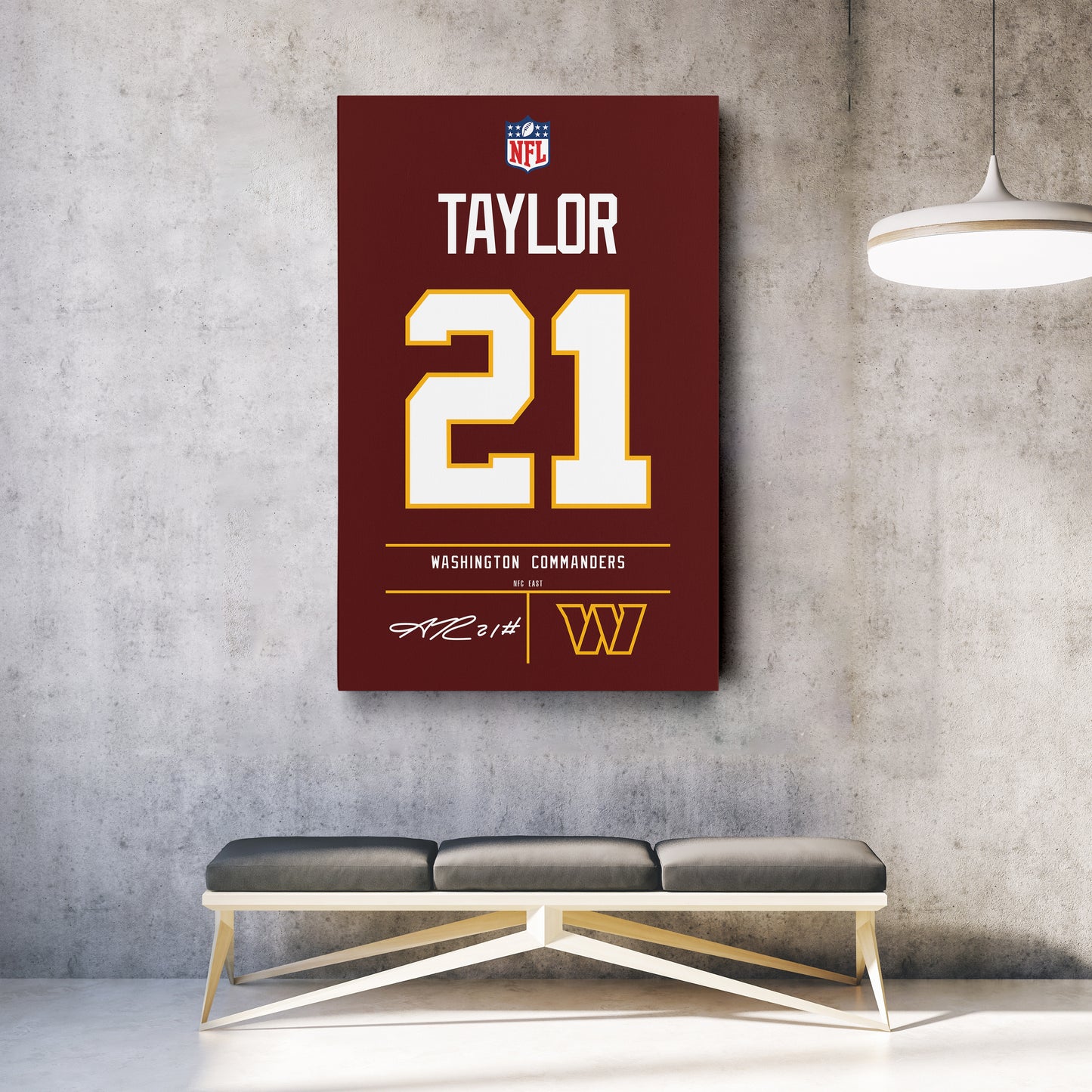 Sean Taylor Commanders Jersey Canvas Print | Wall Art Decor