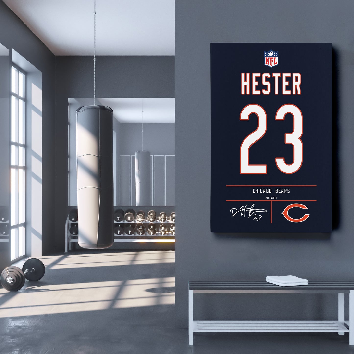 Devin Hester Bears Jersey Canvas Print | Wall Art Decor