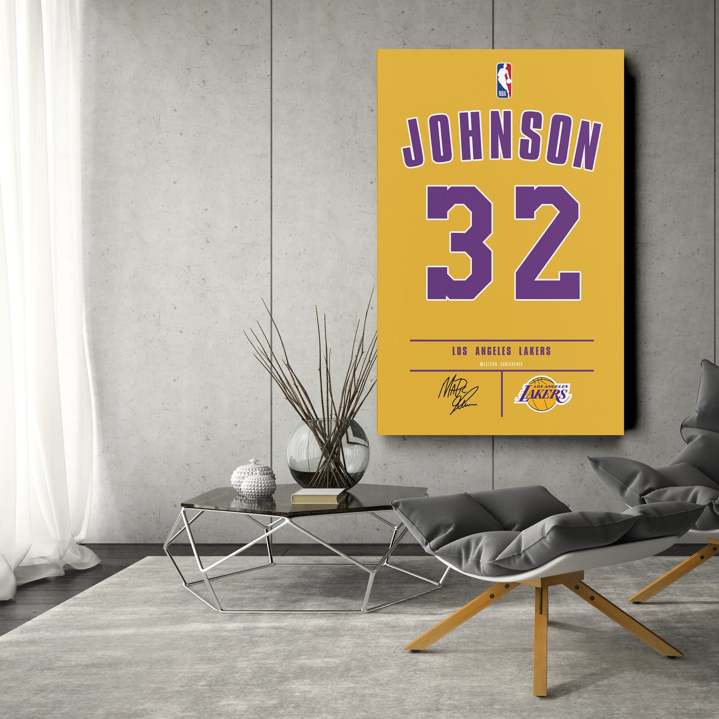 Magic Johnson Lakers Jersey Canvas Print | Wall Art Decor