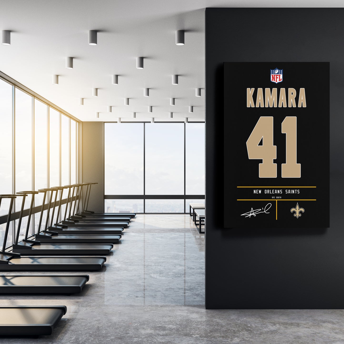 Alvin Kamara Saints Jersey Canvas Print | Wall Art Decor
