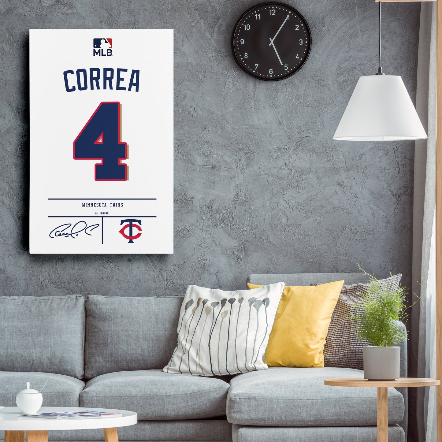 Carlos Correa Twins Jersey Canvas Print | Wall Art Decor
