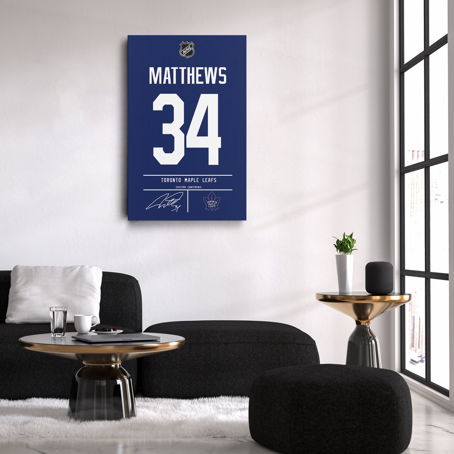 Auston Matthews Maple Leafs Jersey Canvas Print | Wall Art Decor