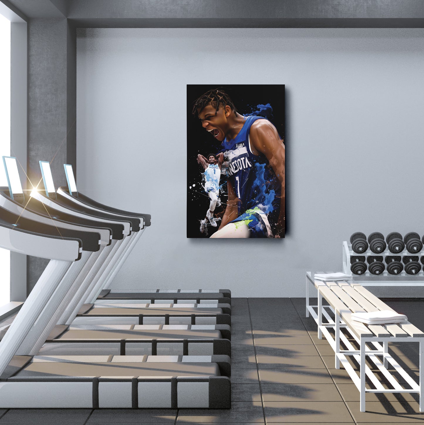 Anthony Edwards Timberwolves Canvas Print | Minnesota Basketball Wall Art
