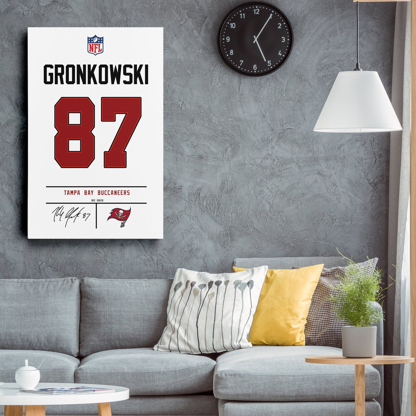 Rob Gronkowski Buccaneers Jersey Canvas Print | Wall Art Decor