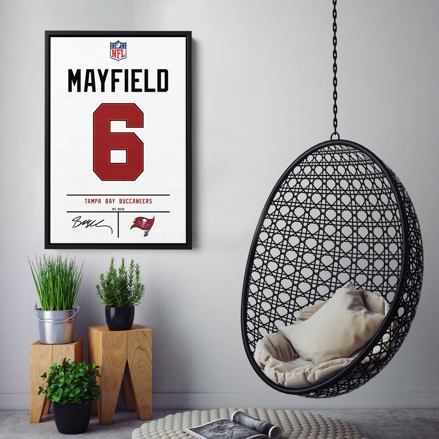 Baker Mayfield Buccaneers Jersey Canvas Print | Wall Art Decor