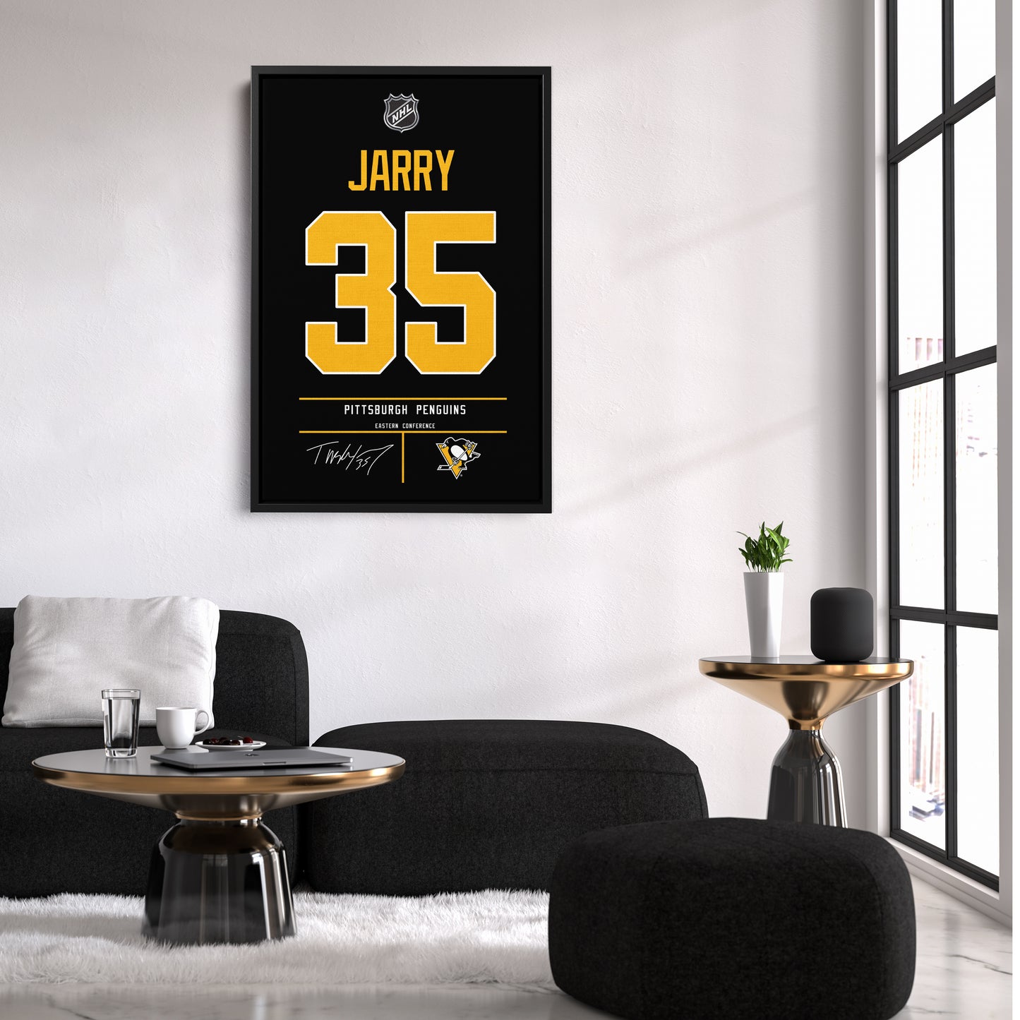 Tristan Jarry Penguins Jersey Canvas Print | Wall Art Decor