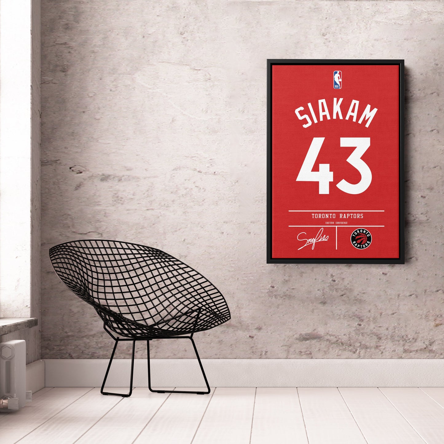 Pascal Siakam Raptors Jersey Canvas Print | Wall Art Decor