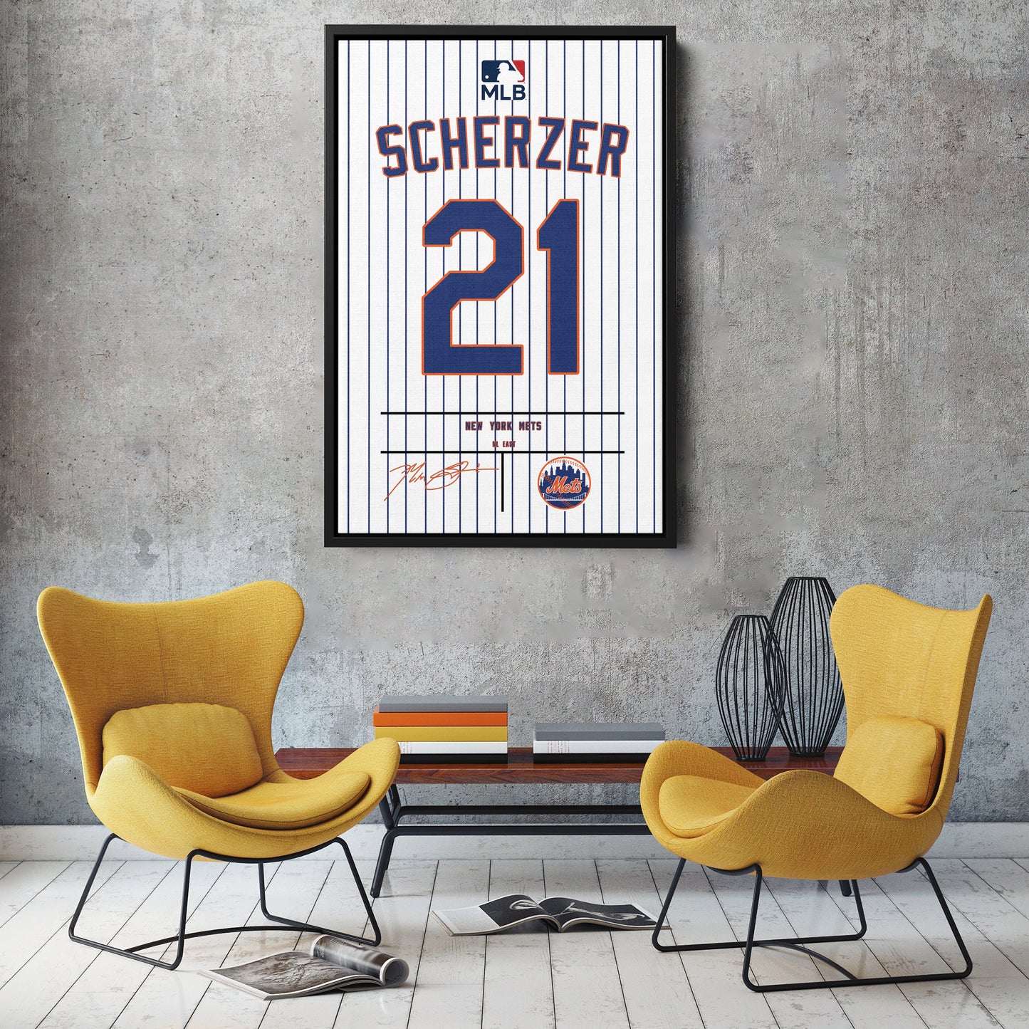 Max Scherzer Mets Jersey Canvas Print | Wall Art Decor