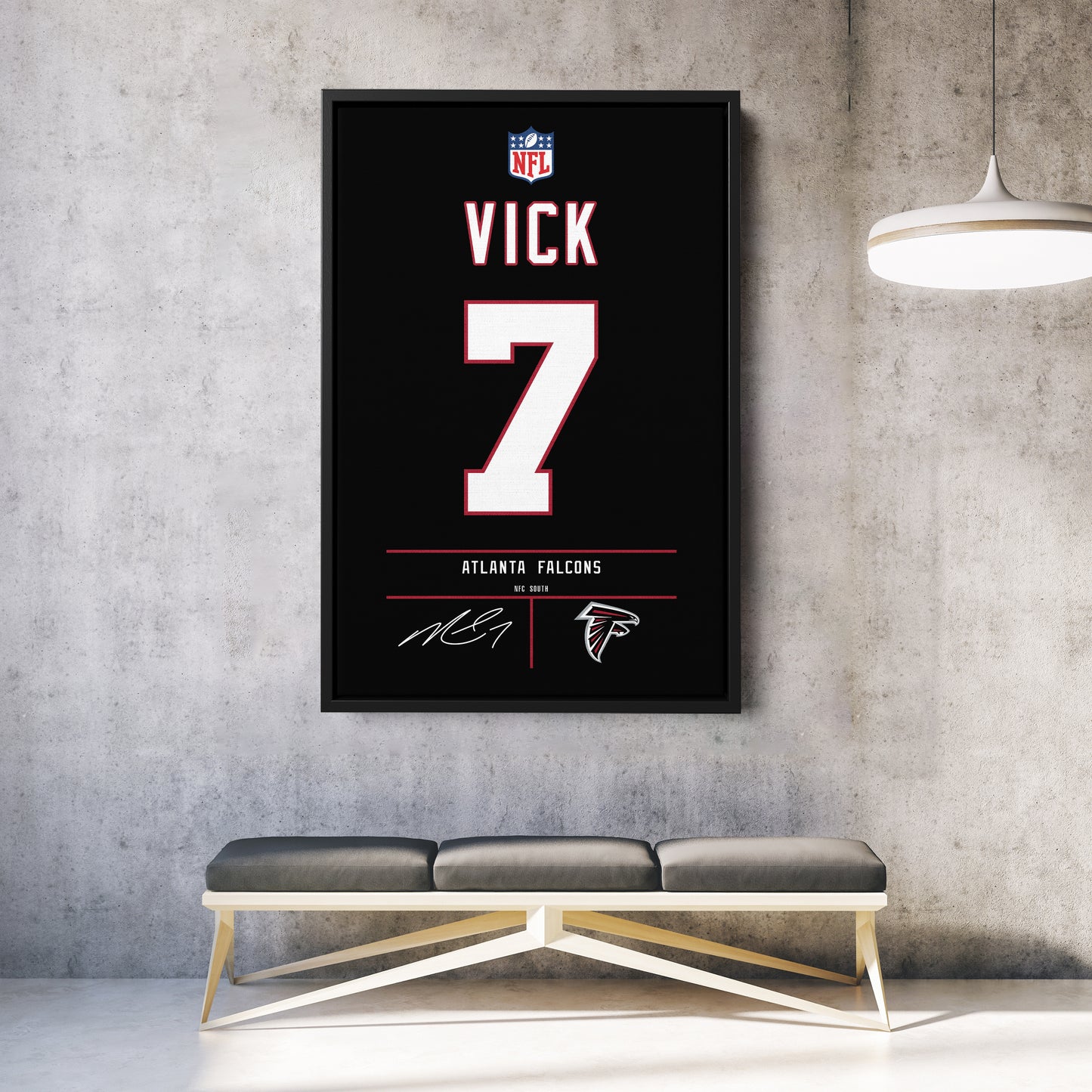 Michael Vick Falcons Jersey Canvas Print | Wall Art Decor