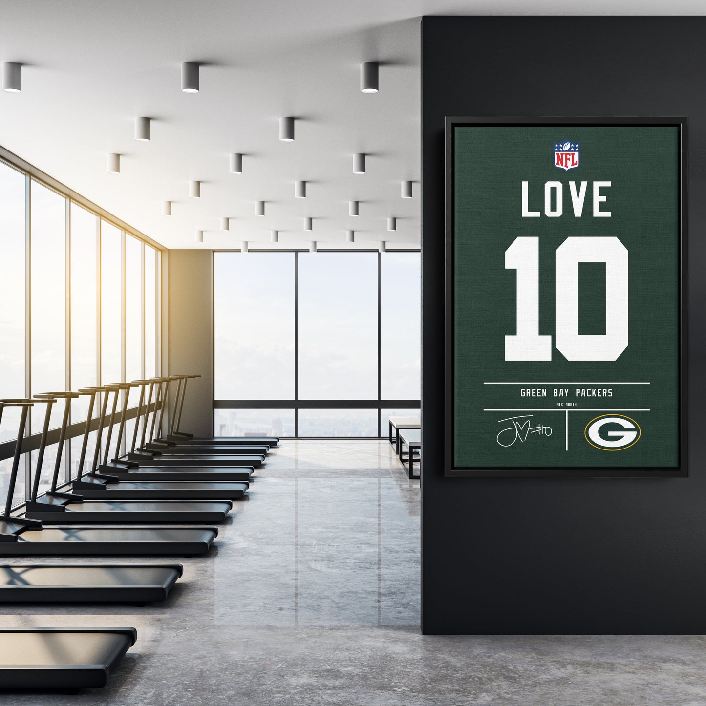 Jordan Love Packers Jersey Canvas Print | Wall Art Decor
