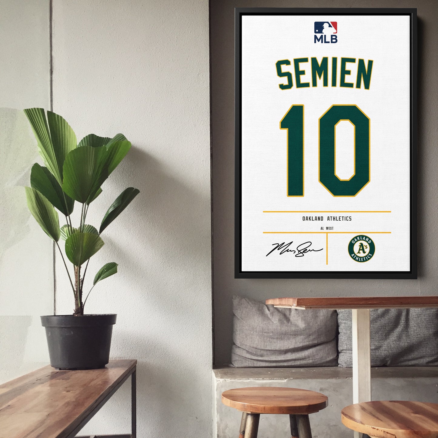 Marcus Semien Athletics Jersey Canvas Print | Wall Art Decor