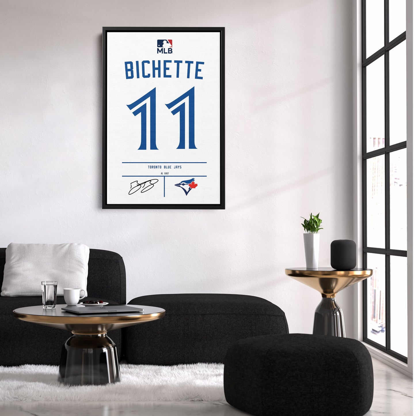 Bo Bichette Blue Jays Jersey Canvas Print | Wall Art Decor