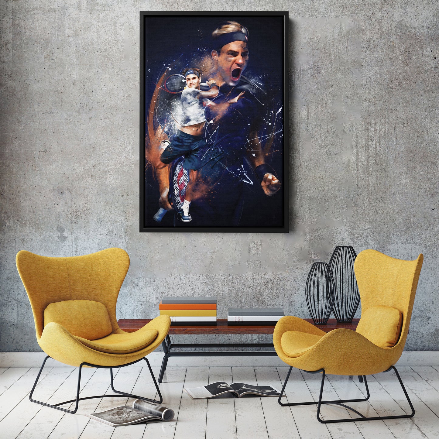 Roger Federer Canvas Print | Tennis Legend Wall Art