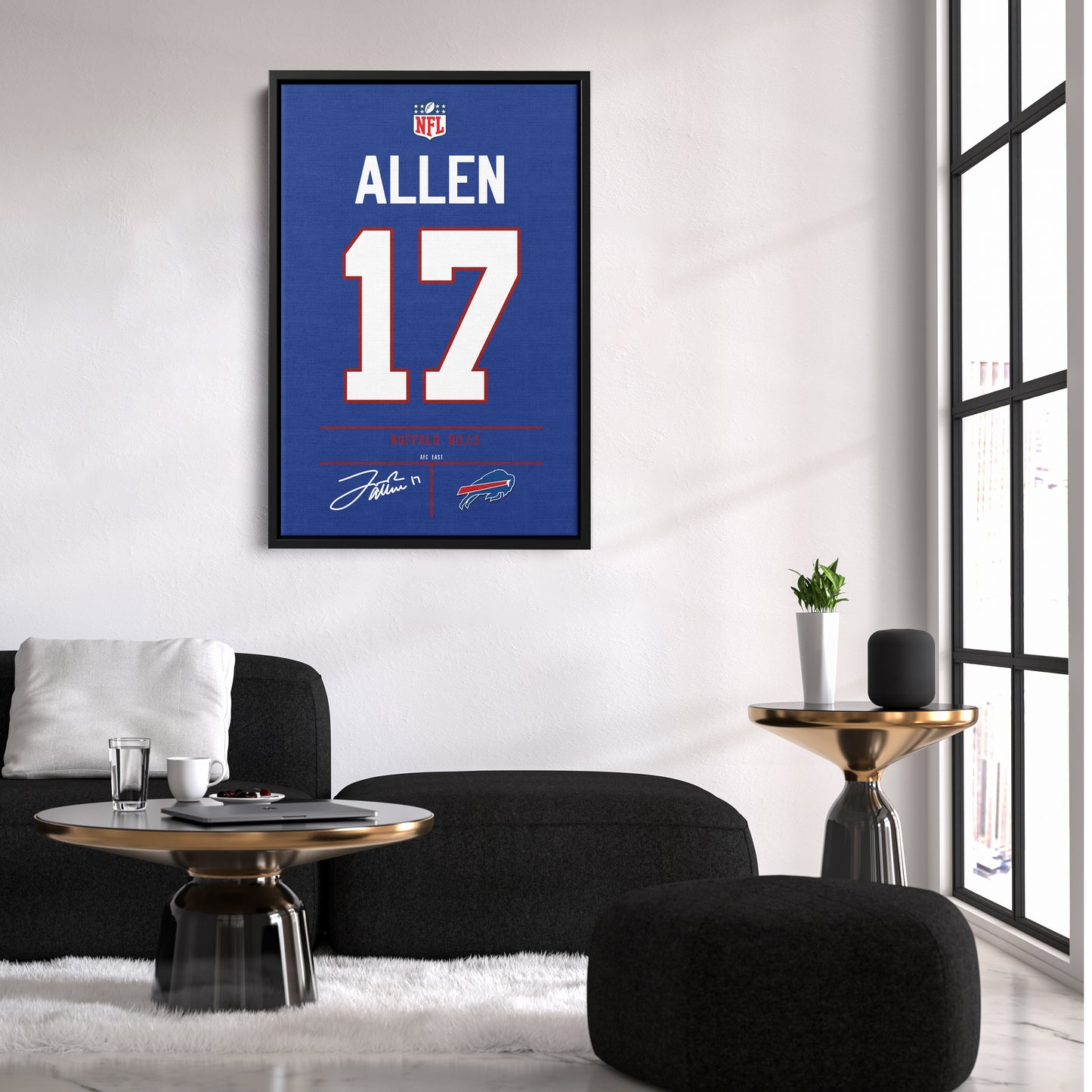 Josh Allen Bills Jersey Canvas Print | Wall Art Decor