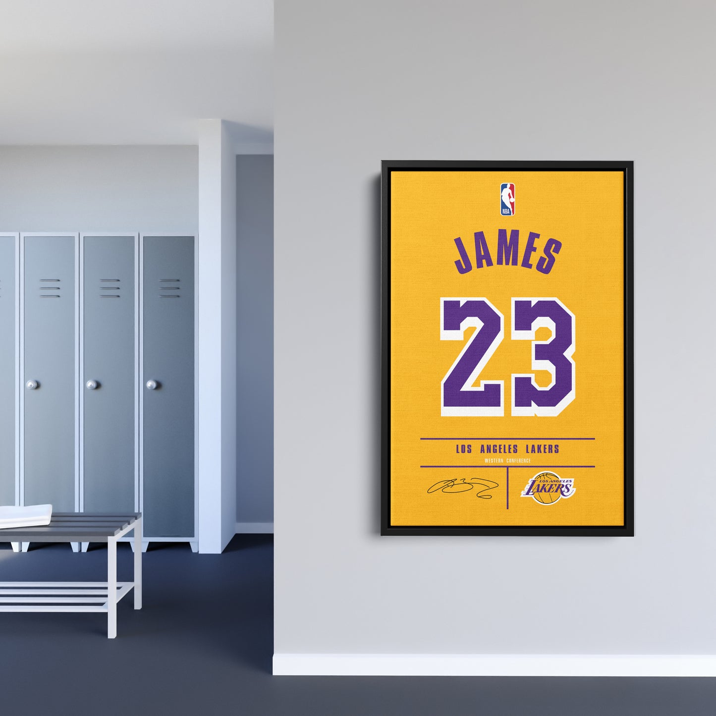 Lebron James Lakers #23 Jersey Canvas Print | Wall Art Decor