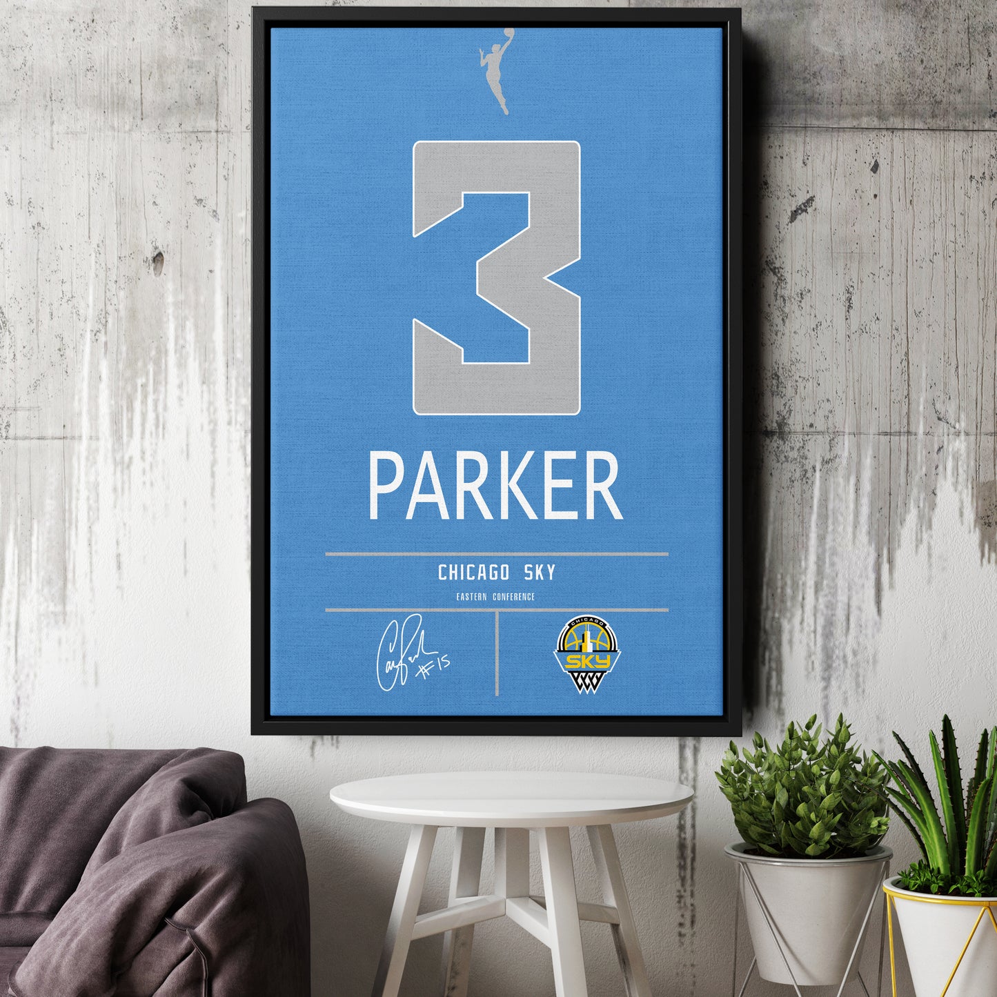 Candace Parker Sky Jersey Canvas Print | Wall Art Decor
