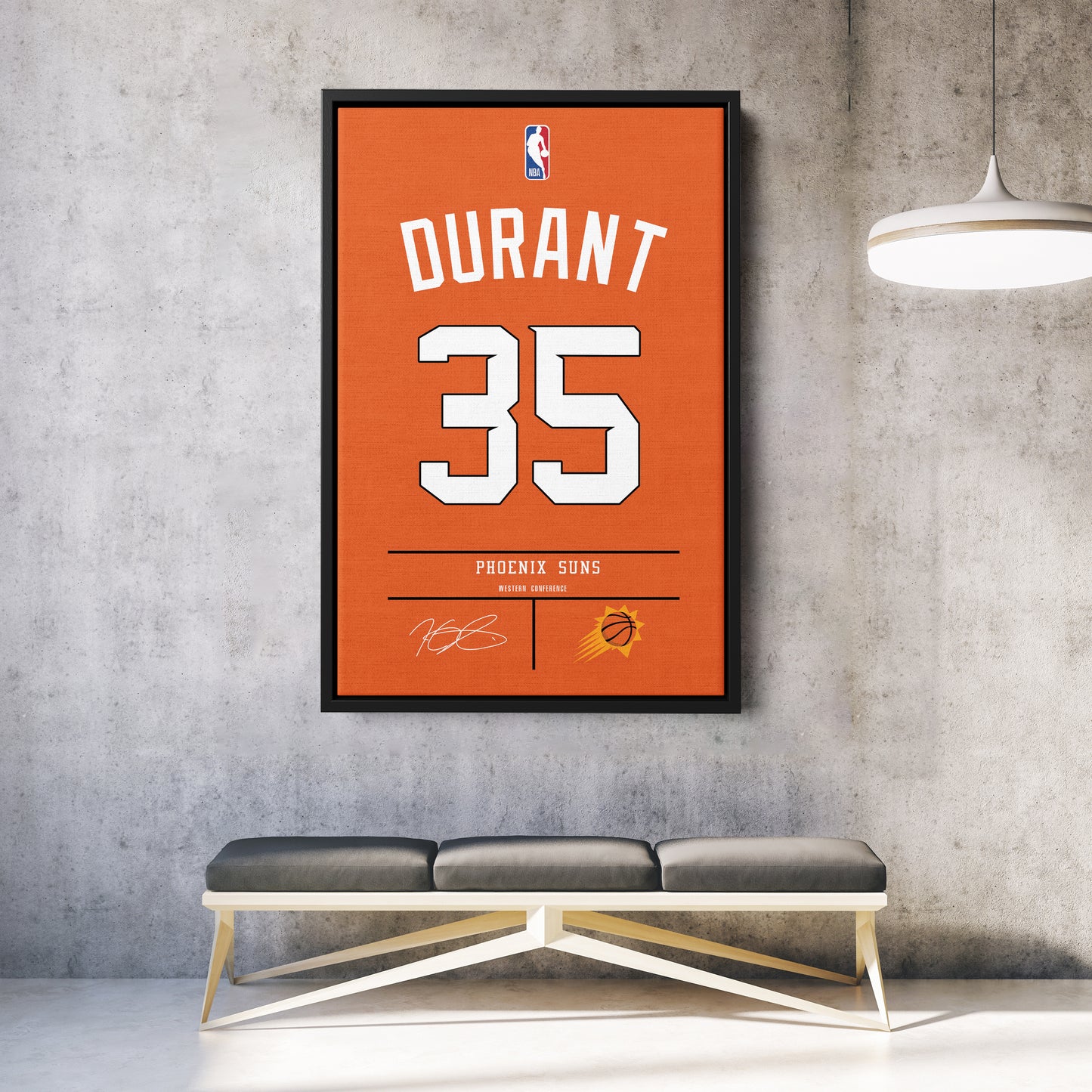 Kevin Durant Suns Jersey Canvas Print | Wall Art Decor