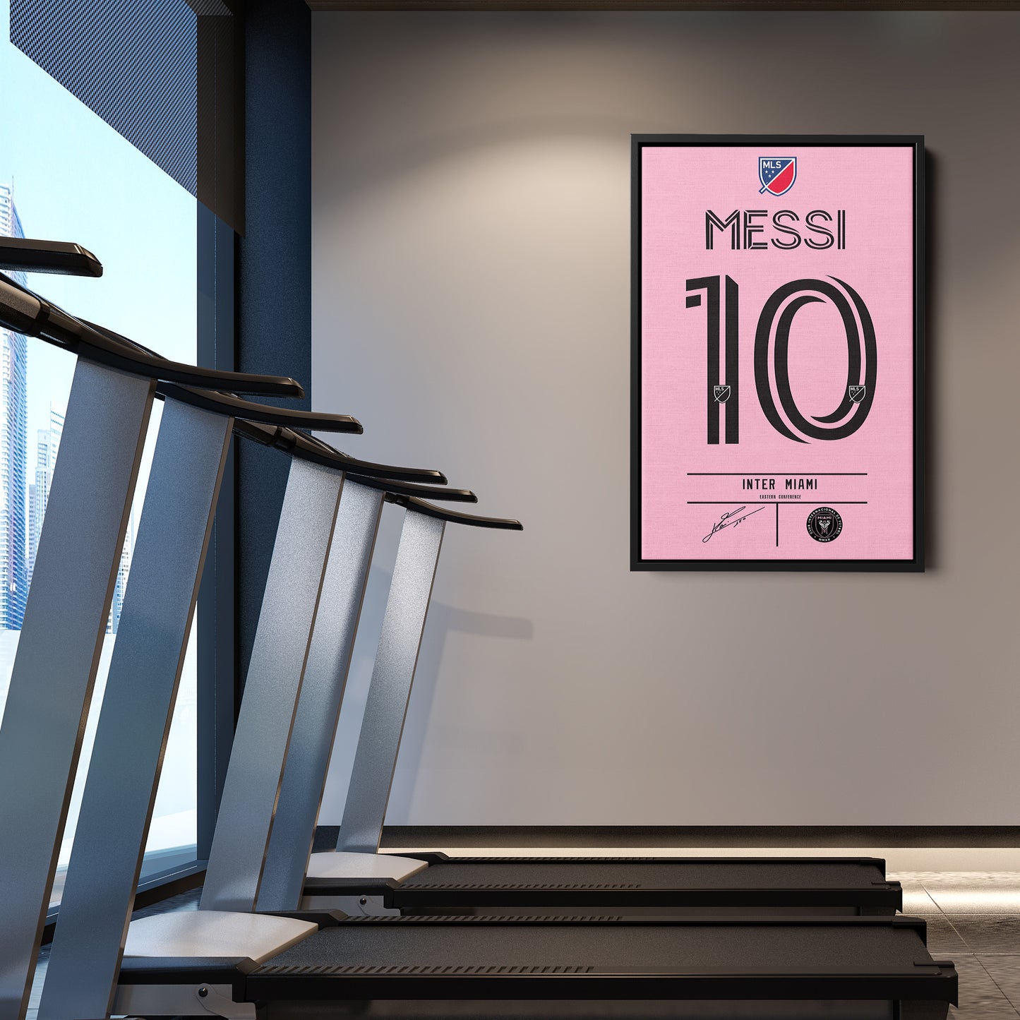 Lionel Messi Inter Miami Jersey Canvas Print | Soccer Wall Art Decor