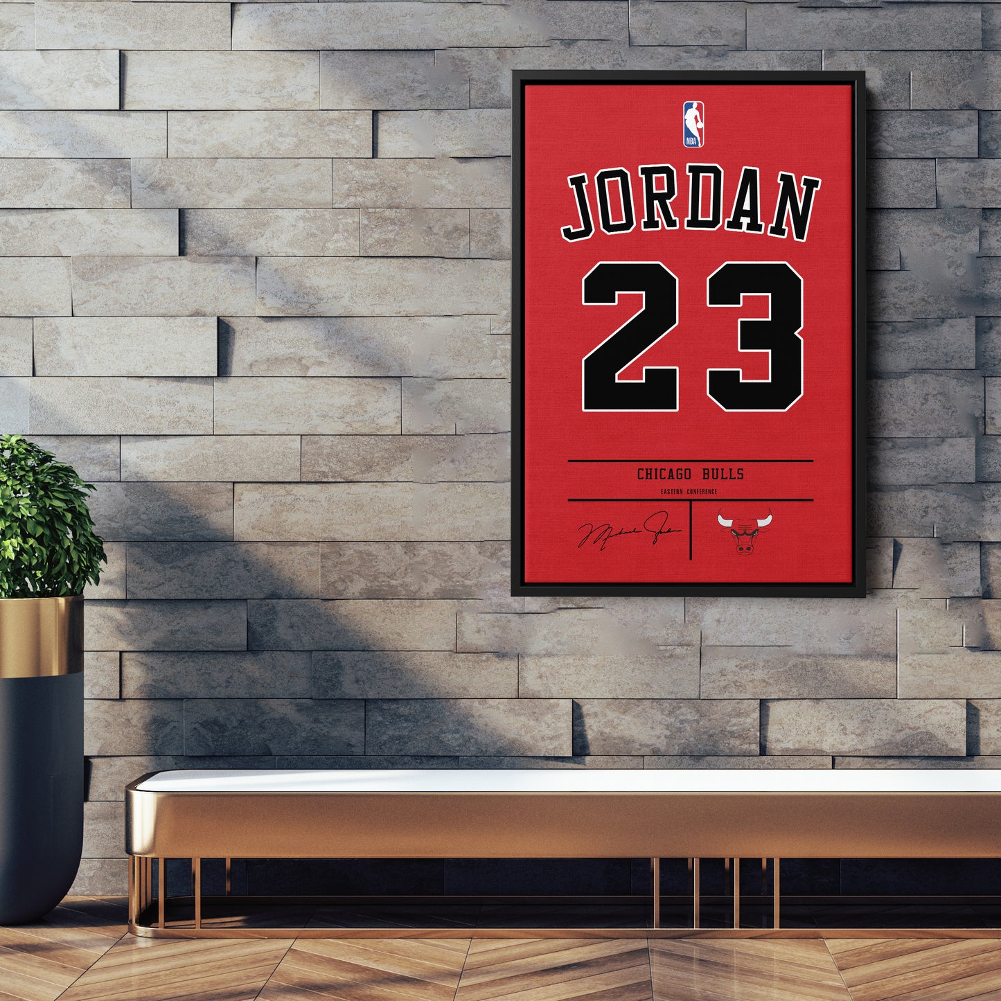 Michael Jordan Bulls Jersey Canvas Print | Wall Art Decor