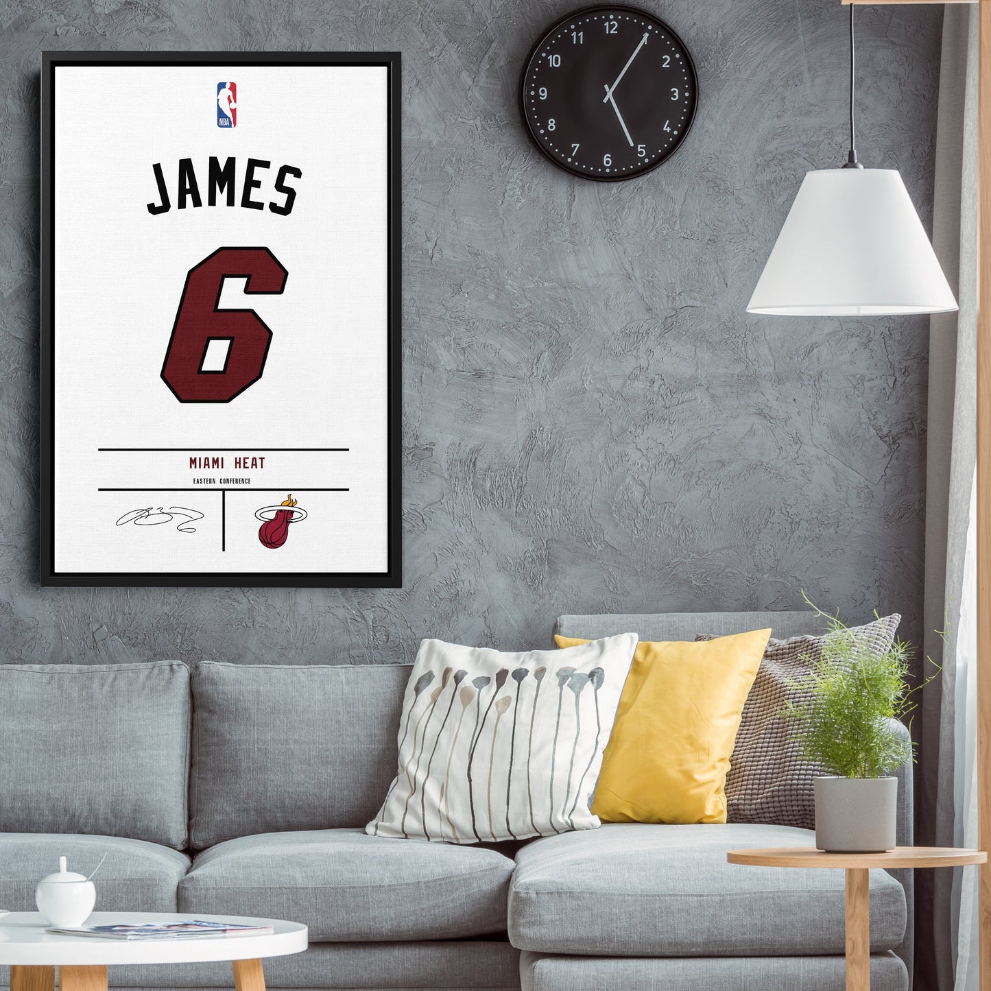 Lebron James Heat Jersey Canvas Print | Wall Art Decor
