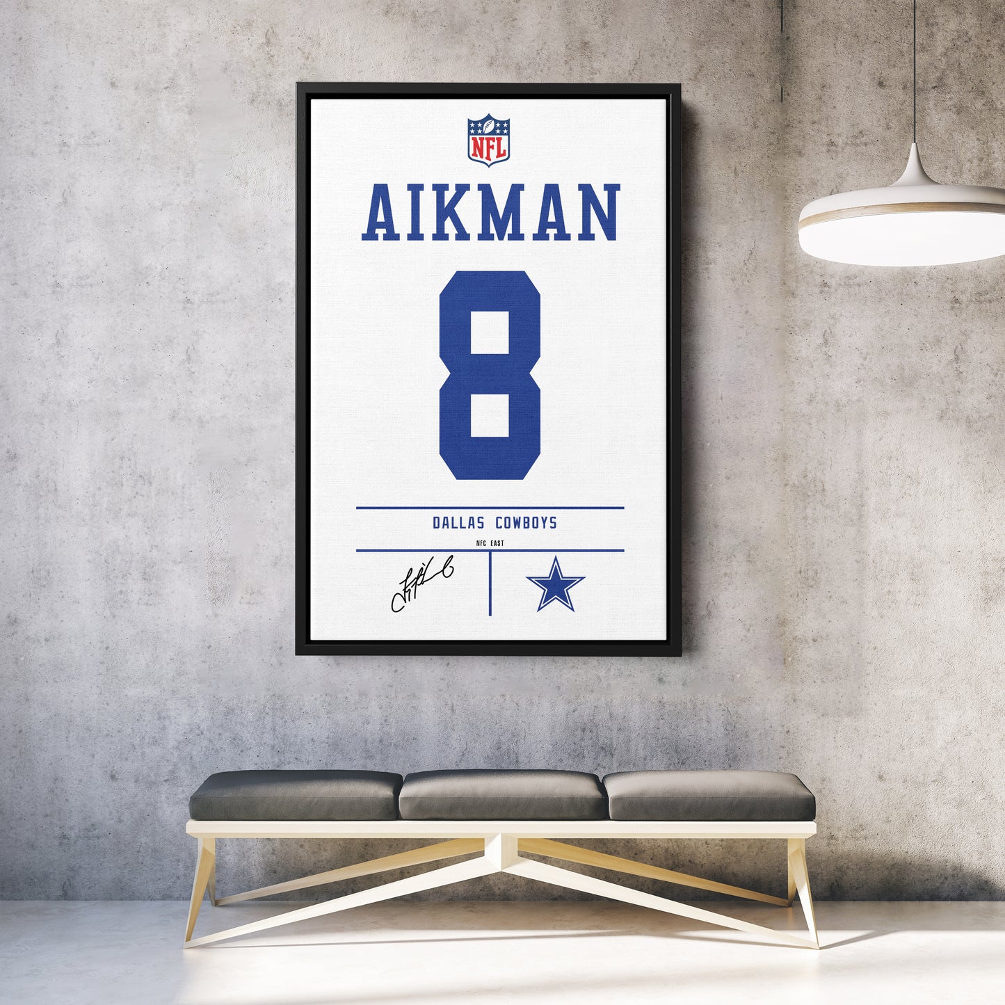 Troy Aikman Cowboys Jersey Canvas Print | Wall Art Decor