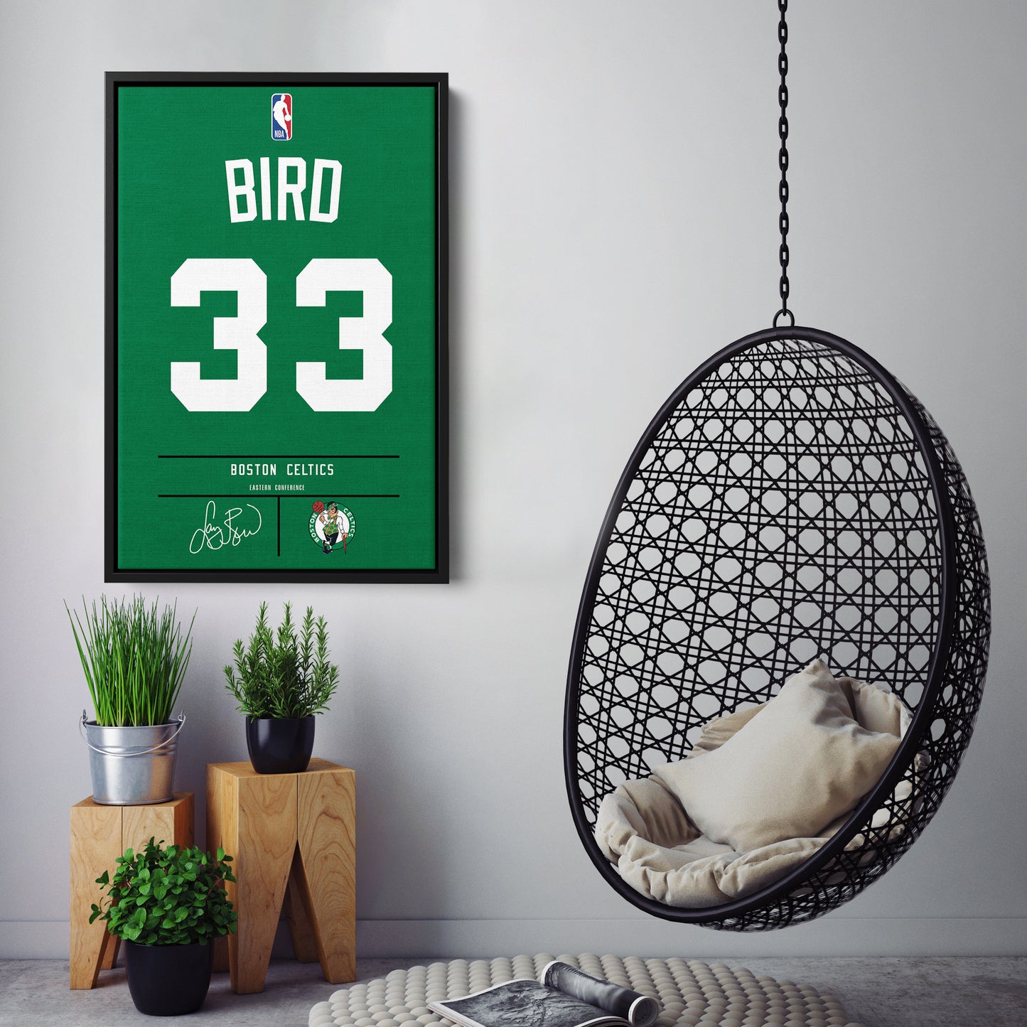 Larry Bird Celtics Jersey Canvas Print | Wall Art Decor