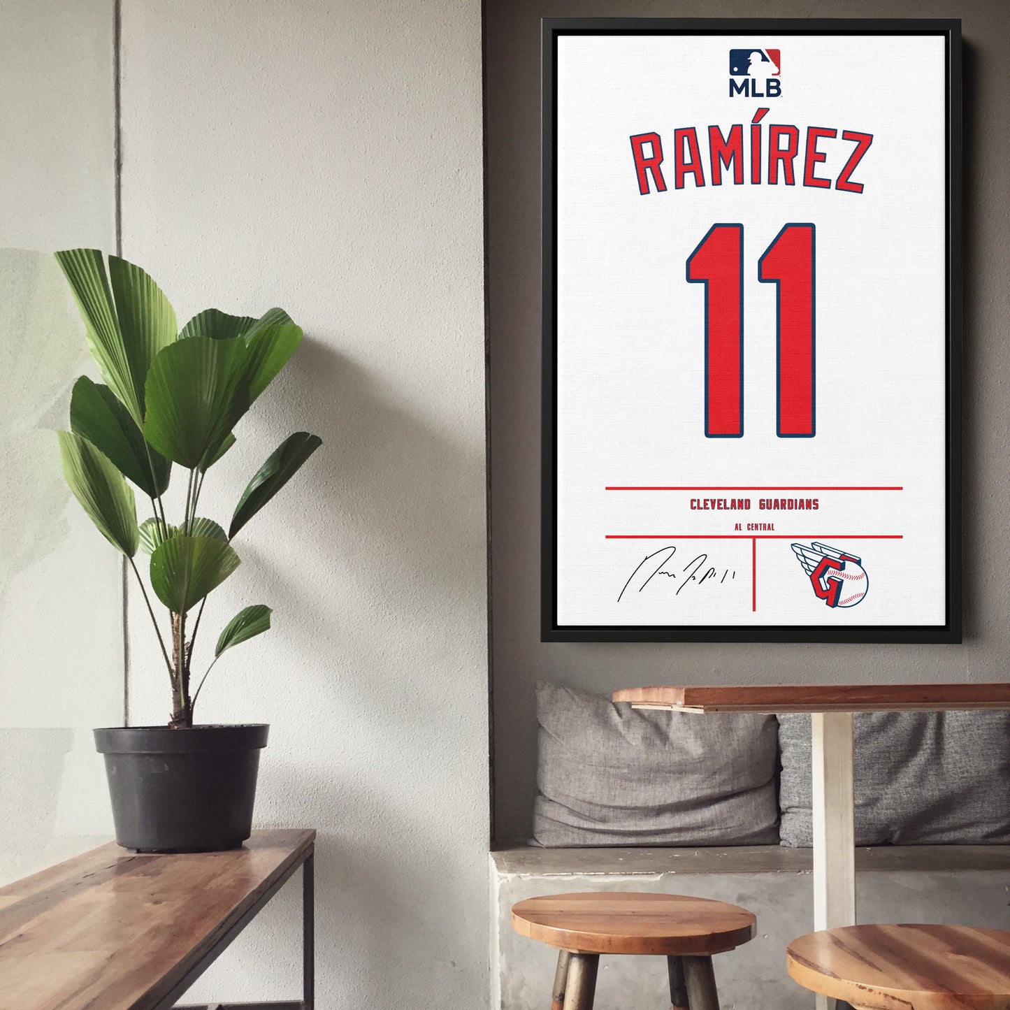 José Ramírez Guardians Jersey Canvas Print | Wall Art Decor