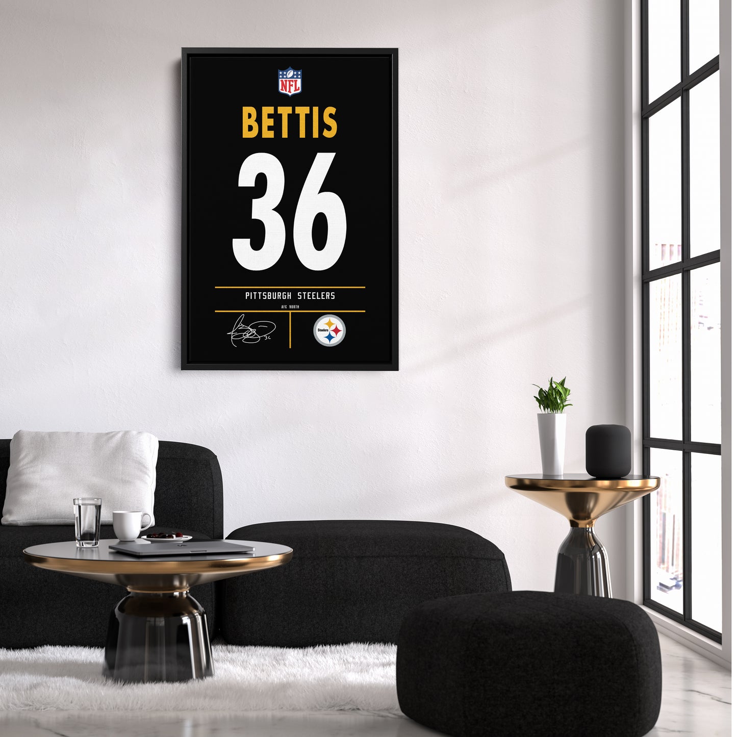 Jerome Bettis Steelers Jersey Canvas Print | Wall Art Decor