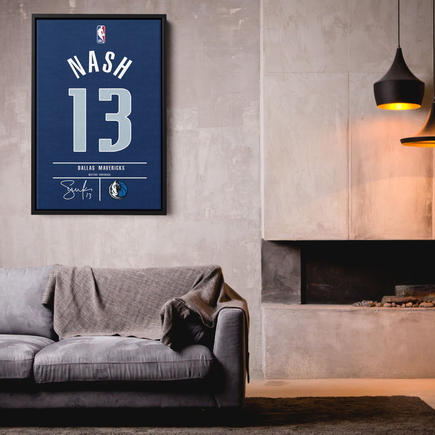 Steve Nash Mavericks Jersey Canvas Print | Wall Art Decor
