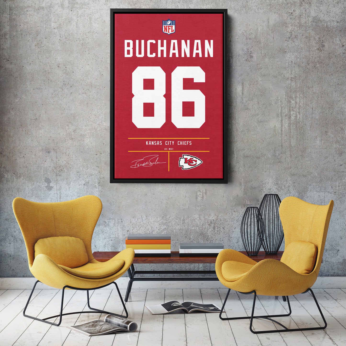 Buck Buchanan Chiefs Jersey Canvas Print | Wall Art Decor