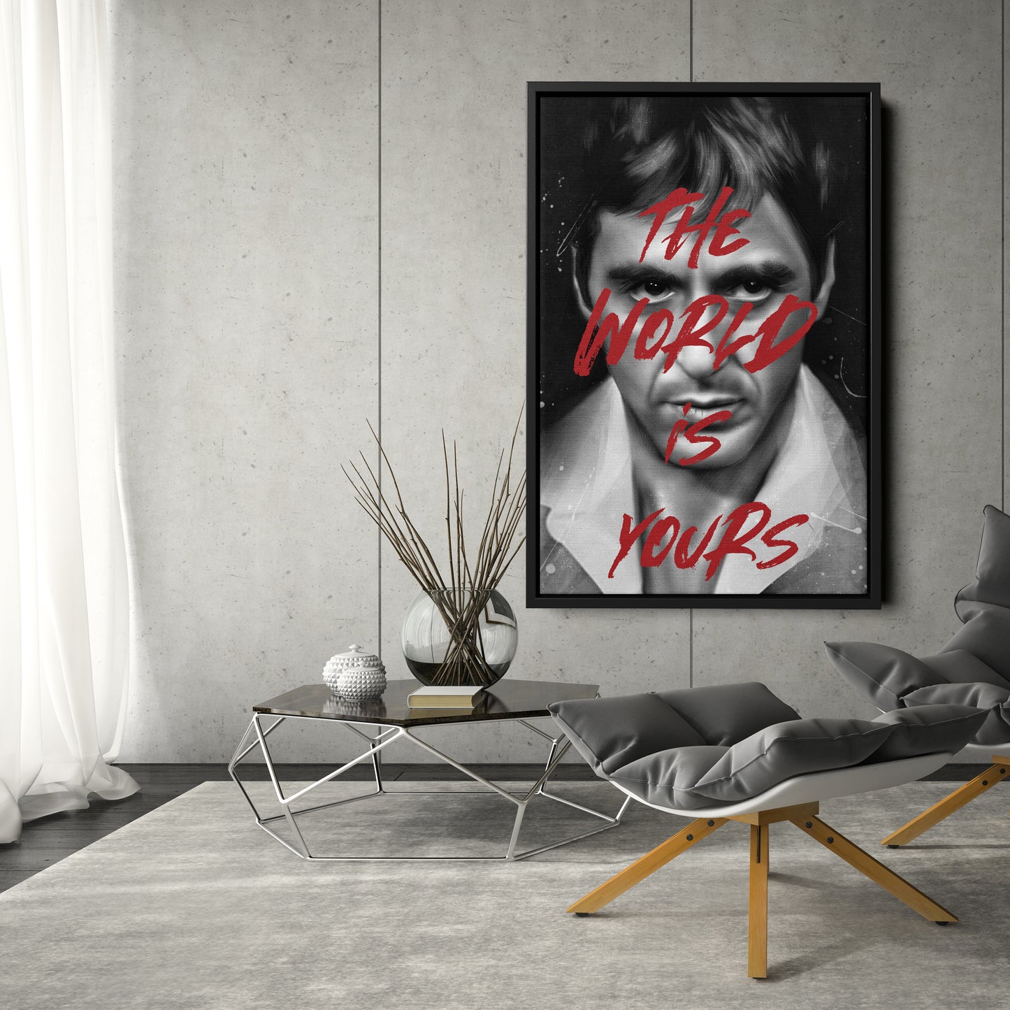 Tony Montana 'The World Is Yours' Canvas Print | Scarface Wall Art