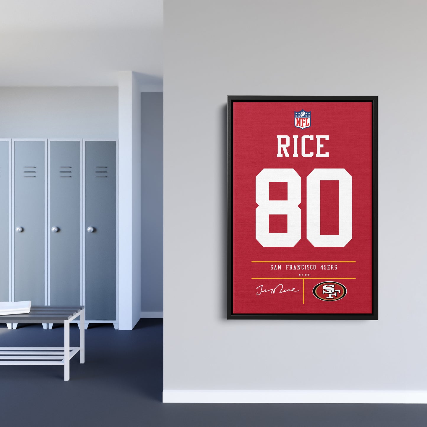 Jerry Rice 49ers Jersey Canvas Print | Wall Art Decor