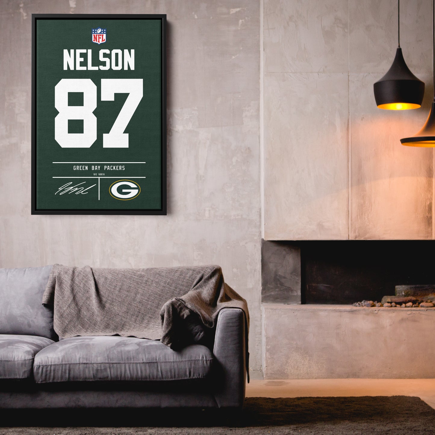 Jordy Nelson Packers Jersey Canvas Print | Wall Art Decor