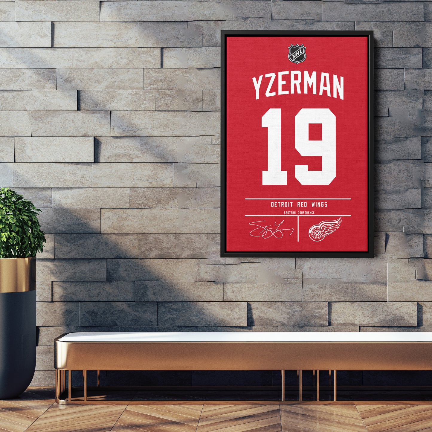 Steve Yzerman Red Wings Jersey Canvas Print | Wall Art Decor