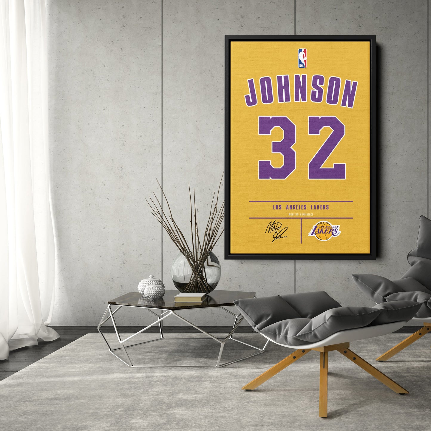 Magic Johnson Lakers Jersey Canvas Print | Wall Art Decor