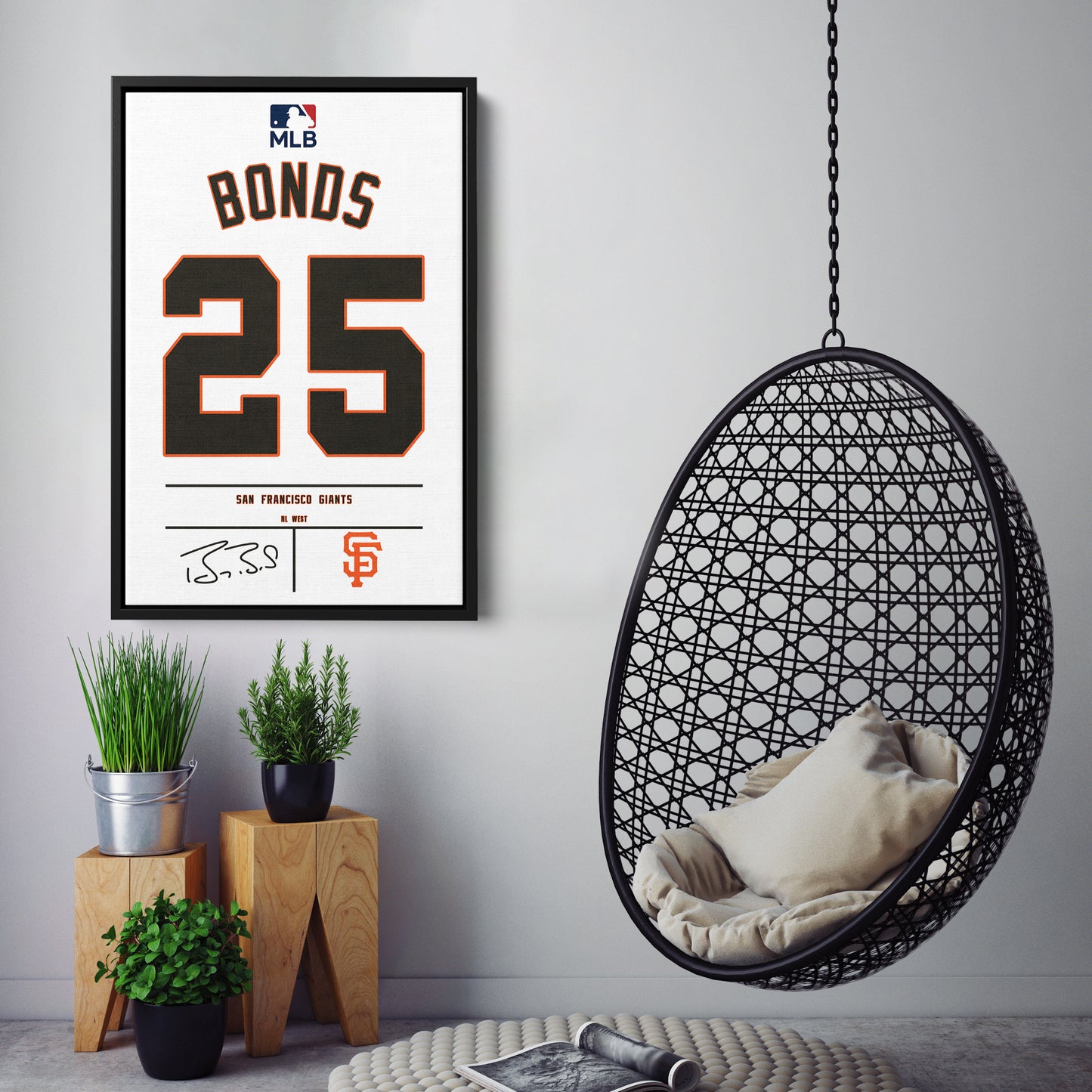 Barry Bonds Giants Jersey Canvas Print | Wall Art Decor