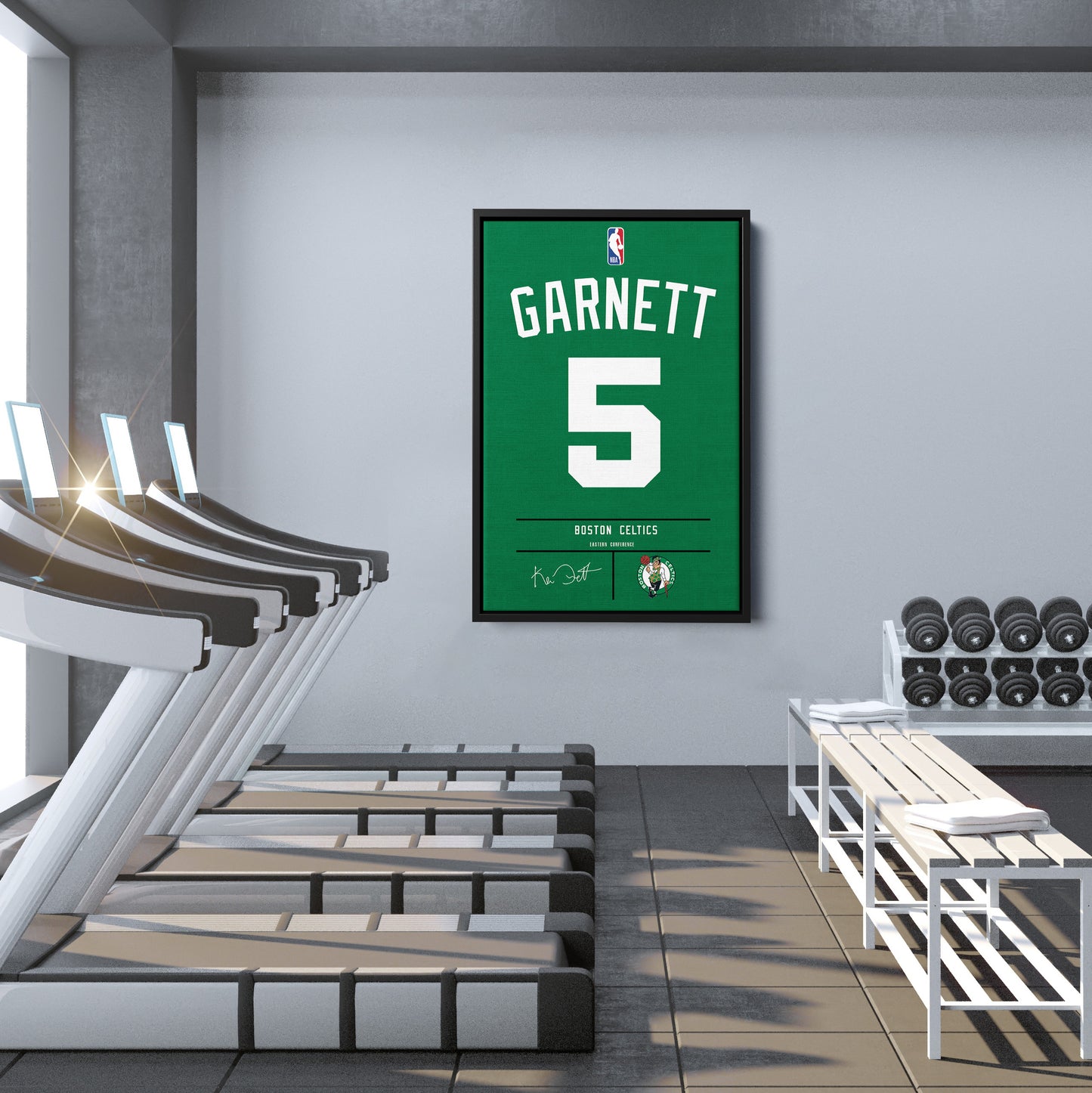 Kevin Garnett Celtics Jersey Canvas Print | Wall Art Decor
