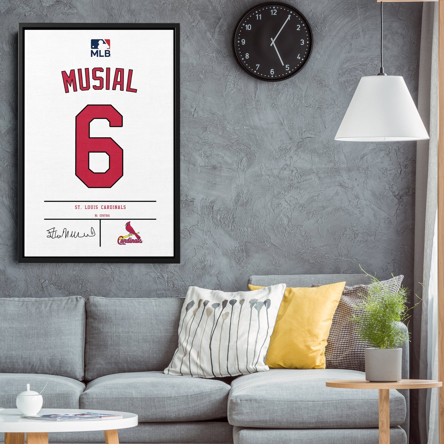Stan Musial Cardinals Jersey Canvas Print | Wall Art Decor