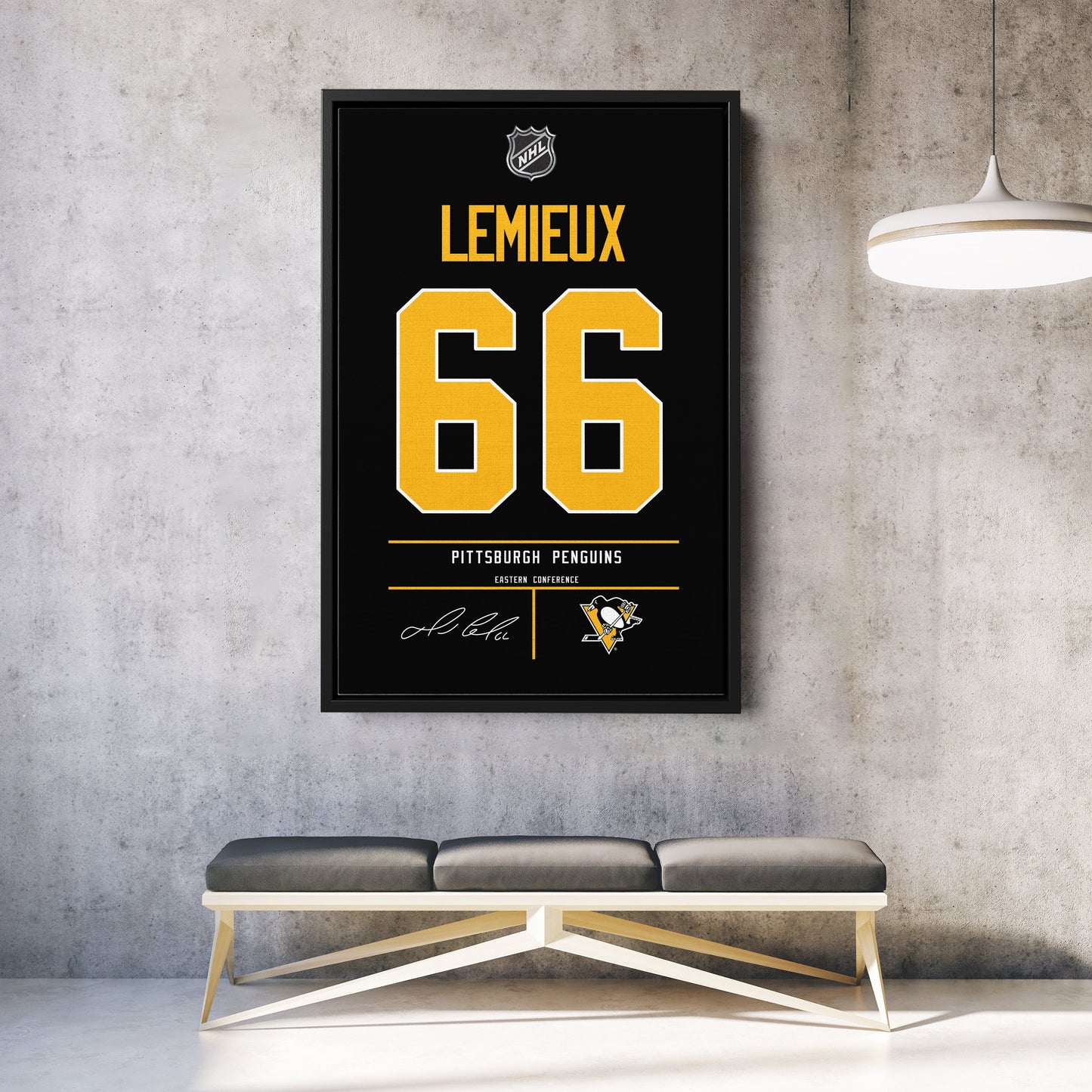 Mario Lemieux Penguins Jersey Canvas Print | Wall Art Decor