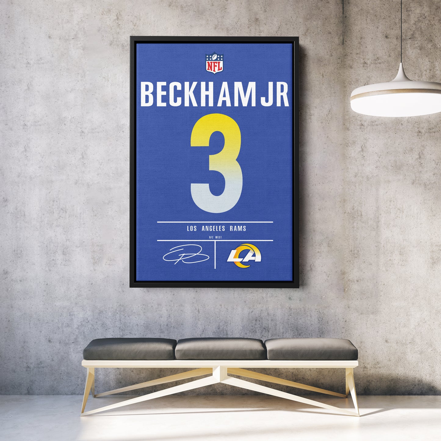 Odell Beckham Jr. Rams Jersey Canvas Print | Wall Art Decor