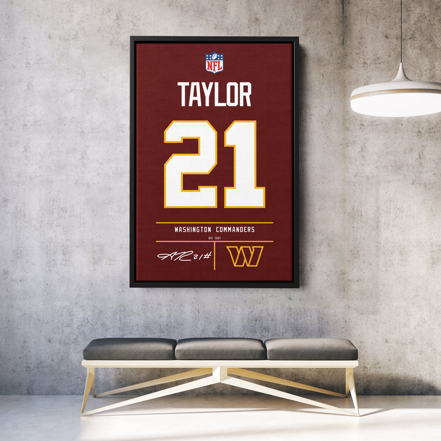 Sean Taylor Commanders Jersey Canvas Print | Wall Art Decor