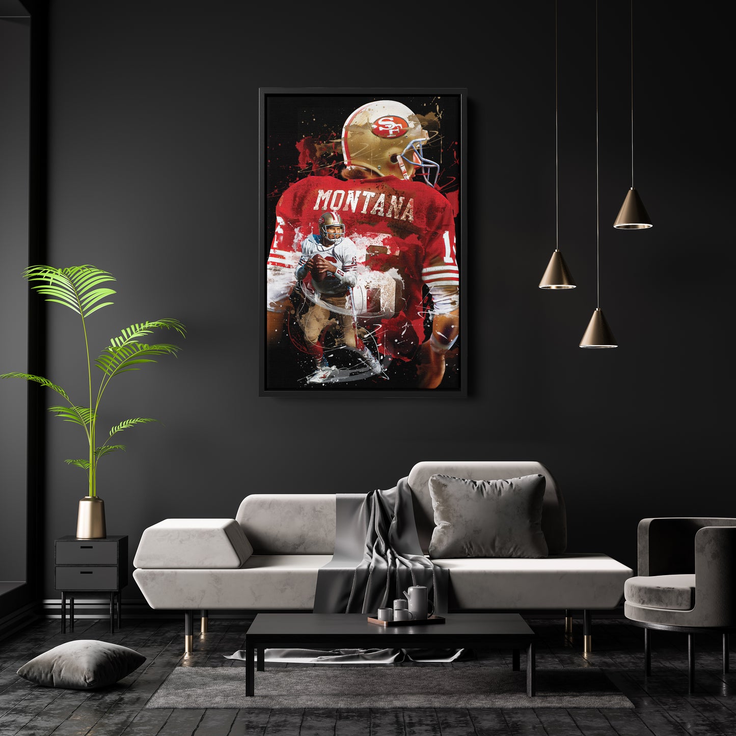 Joe Montana 49ers Canvas Print | San Francisco Football Wall Art